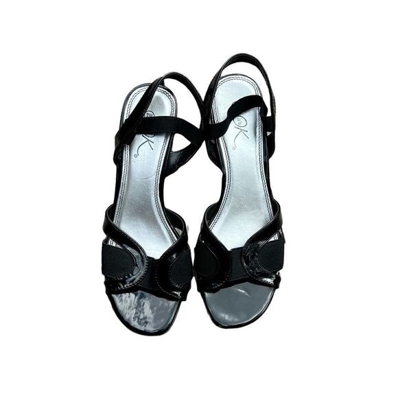 IT’S OKAY Black Strapy Heels Size 7M - Picture 1 of 6
